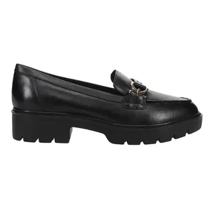 Easy Spirit Womens Kinndle Lug Sole Loafers Casual - Black