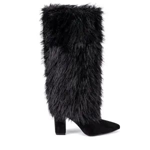 Wendy Black Fur Boot Women Winter