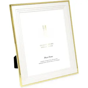 10x12 (Matted 8x10)  Metal Picture Frame, Triple Matted Classic Metal Photo Frame Made For Tabletop & Hanging Display, Photo Gallery and Wall Art (10x12 (Matted 8x10), )