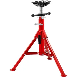 Father's Day Gift VEVOR Pipe Jack Stand with 4-Ball Transfer V-Head and Folding Legs 2500LB Welding Pipe Stand Adjustable Height 28-52IN 1107A-type Pipe Jacks for Welding