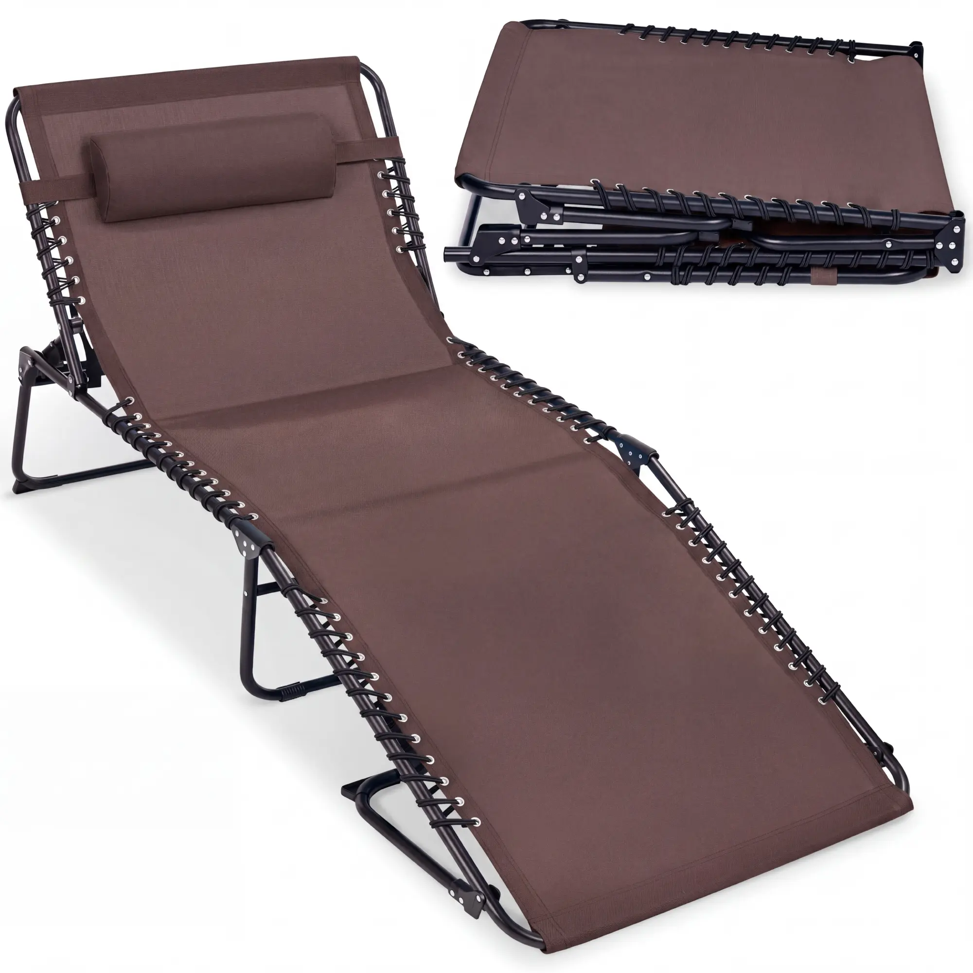 Best Choice Products Extra Wide Patio Chaise Lounge Chair, Portable Folding Recliner w/ 8 Positions