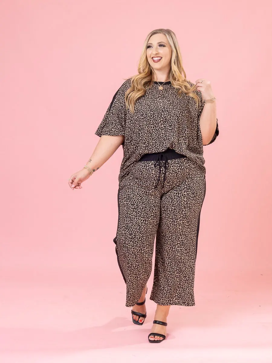 Leopard Rib Contrast Set by DD Design | S-3XL
