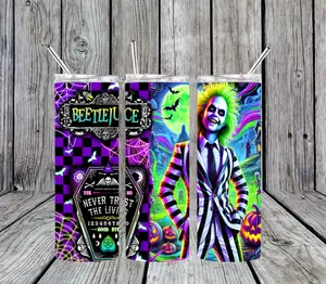 20 oz BJ Stainless Steel Tumbler; Includes Plastic Straw and lid