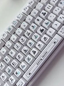 Cool Thinking-Boy-Themed Keycap Set(not include keyboard!), Cherry Profile, PBT Material, MX Switches, 136pcs, HI75/HI18/S99/F99/104/F87/X75