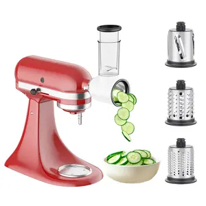 Slicer Shredder Attachments for KitchenAid Stand Mixer Cheese Grater Attachment for KitchenAid, Slicer Accessories with 3 Blades by InnoMoon