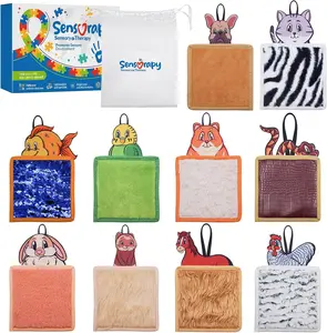 Sensory Mats for Autistic Children, Tactile Wall Panel, Multi-Texture Tiles for Sensory Room, Enhance Sensory Development for Toddlers, Infants, Autism, SPED Classrooms.