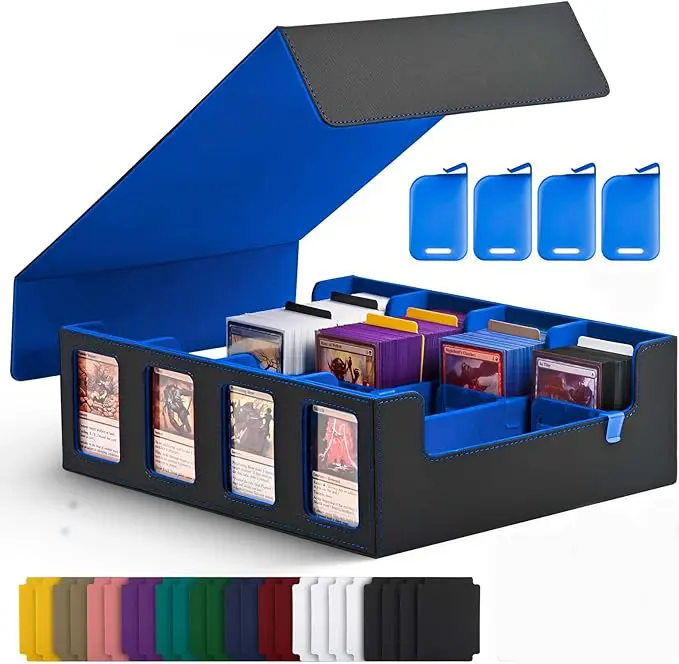 Trading Card Storage Box 2400+ Capacity MTG Commander Deck Box with 24 Colorful Divider Tabs TCG Card Holder for PTCG, Sports, Football & Baseball Cards - TikTok Shop Trading Card Storage Box 2400+ Capacity MTG Commander Deck Box with 24 Colorful Divider Tabs TCG Card Holder for PTCG, Sports, Football & Baseball Cards - TikTok Shop