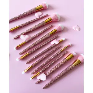 Pink Crystal Makeup Brushes 💕