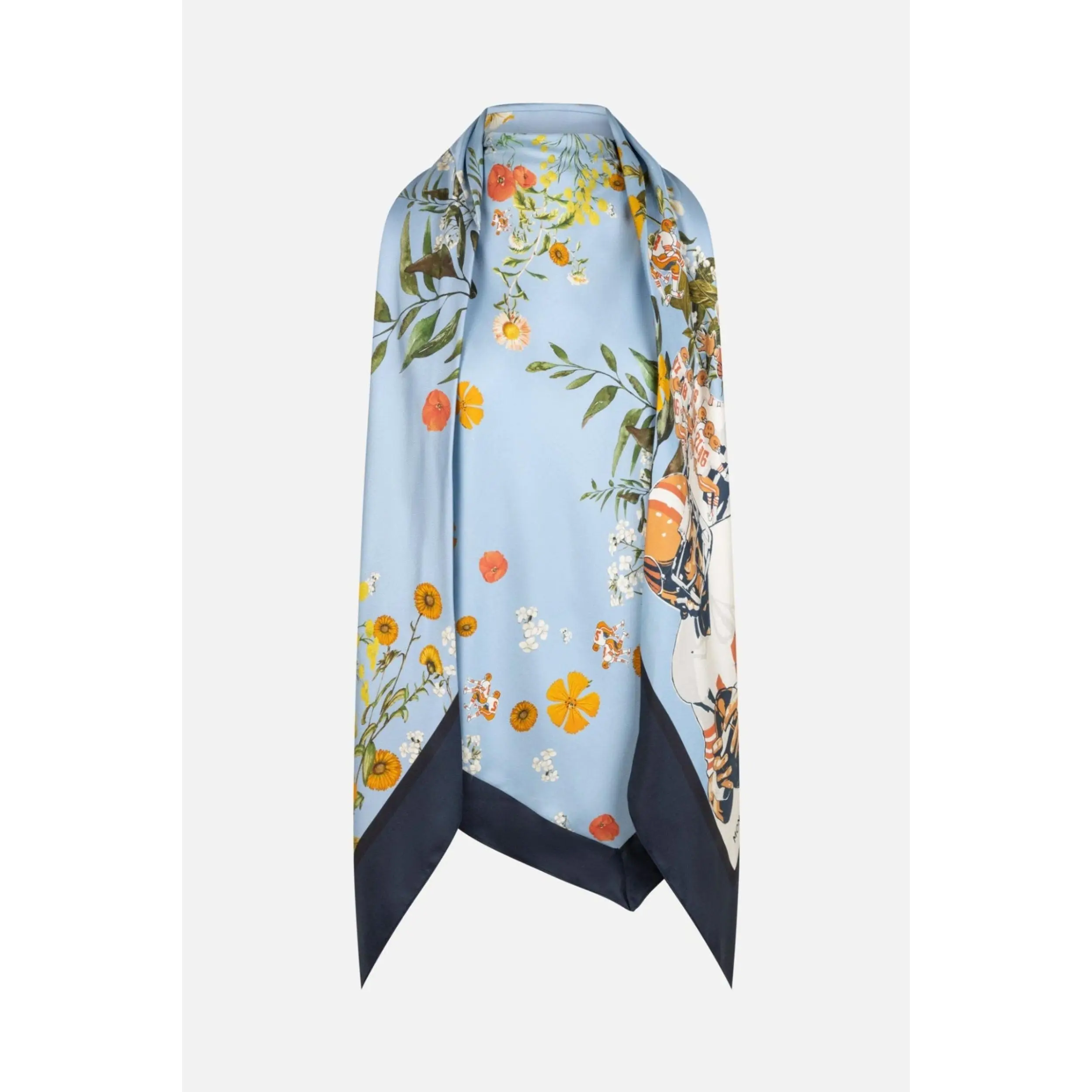 Printed Scarf Top