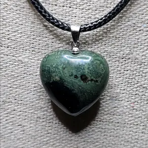 Beautiful Kambaba Jasper--=%2=- Crystal=%2=-- Heart--=%2=- Pendant=%2=-- & Chain necklace 24 Calming Nurturing--=%2=- crystal=%2=----=%2=- pendant=%2=-- crystal pendant
