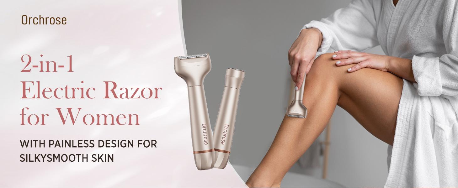 Portable Rechargeable Hair Removal Kit for Women - 2 in 1 Electric Razor for Face, Body, Leg, Bikini, Underarm & Arm - Brush Shaver Trimmer Portable Rechargeable Hair Removal Kit for Women - 2 in 1 Electric Razor for Face, Body, Leg, Bikini, Underarm & Arm - Brush Shaver Trimmer