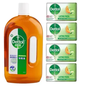 Dettol Liquid 750mL & 4 Bars Soap Lasting Fresh 100gs Each ( More Options Of Soap To Choose From) Fresh, Skincare, Cool, Re-energize, Lasting Fresh or Original Soap Cleansing