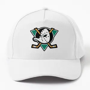 Mighty Ducks Twill Cap Hat - Show your team spirit with this cap featuring the Mighty Ducks design, perfect for fans of the team and those who love hockey-inspired fashion.