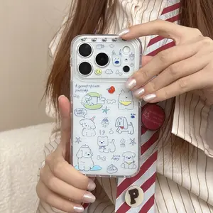 Creative Dog Line Notebook Case for Apple iPhone 17 Pro Max, iPhone 16 Pro Max, iPhone 15 Pro Max, iPhone 14 Pro, Fashion Phone Case