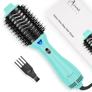 【UPGARDE】Aima Beauty Thermal Brush, Blowout Dryer Brush, Heated Round Brush, Hot Air Brush Curler Straightener Comb for Women Heated Comb Hair Dryers Curling, Drying, Straightening,Universal Voltage Valentine’s Day Gift Hot Comb