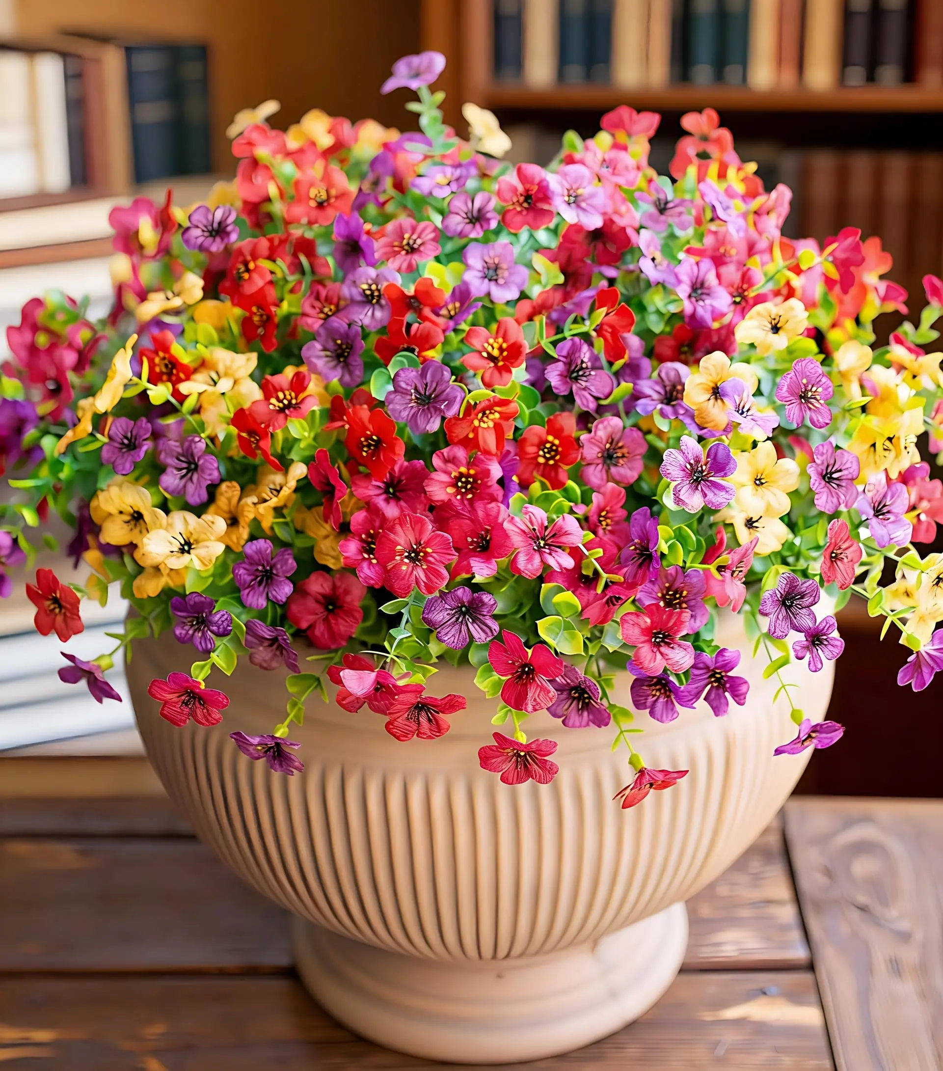 8-Color Artificial Flower (8/16pcs/set), UV Resistant Colorful Fake Flower, Decorative Bouquet for Home Garden Party Wedding Decor, Artificial Flowers Bouquet tiktokshopspring glow up
