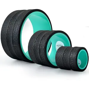 GymCope 3pack Back Wheel Foam Roller – Targeted Back & Neck Relief, Lumbar Spine Stretcher, Spinal Decompression Stretcher, Massage Roller with Density Foam for Physical Therapy, Supports 500lbs