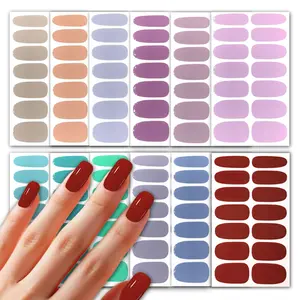 12 Sheets & 2 Nail Files Pure Color, No Lamp Needed Nail Art Stickers, Full Coverage, Self-Adhesive, Suitable for Women Girls DIY Manicure