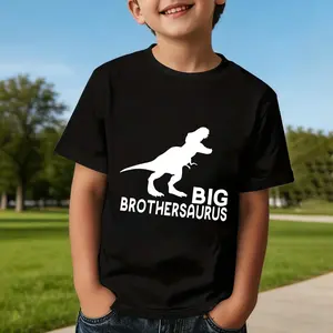 Big Brother T-Shirt Big Brother Shirt Toddler Boys Promoted to Big Bro Clothes Outfit Announcement Tees Letters and dinosaur patterns Top 2-10 Years