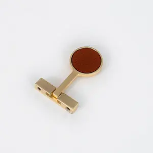 Golden Saddle Leather Cabinet Knobs