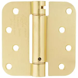 212 MAIN Deltana Steel Door Hinges, 4x4x0.62 in. Design, Brushed Finish (US4)
