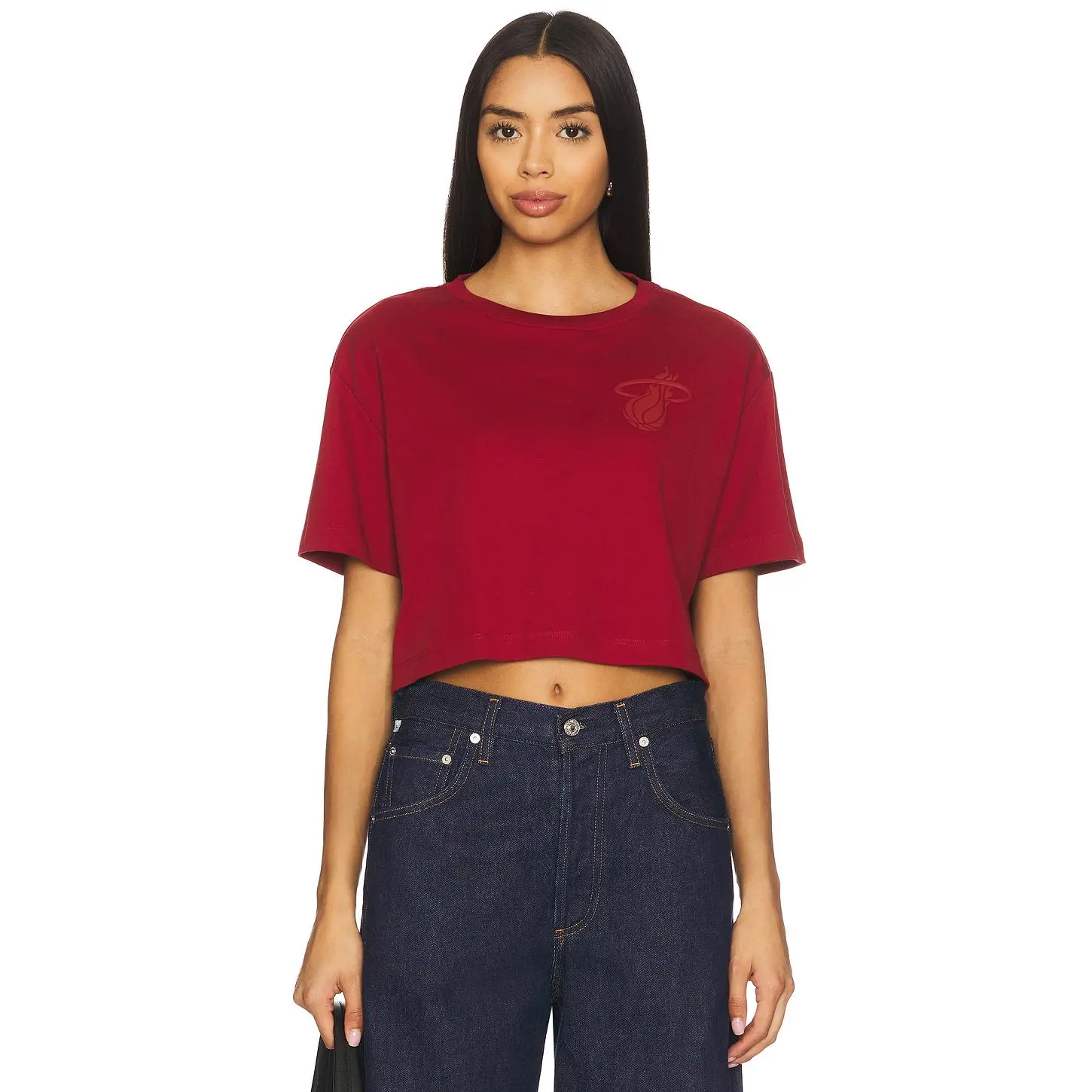 Terez x REVOLVE Miami Tonal Crop Logo Tee in Red