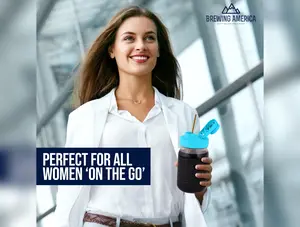 Cold Brew Coffee Maker Kit: Wide Mouth for Coffee, Infused Tea, Alcohol - 1 Quart 32 oz Teal Lid