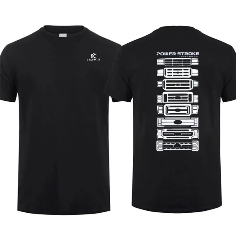 Power Stroke Turbo Diesel T-Shirt, Evolution of Ford Grille Fronts Graphic Tee, KC Turbos Diesel Truck Enthusiast Shirt, Heavy Duty Mechanic Gift Apparel