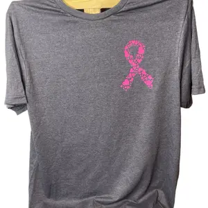 Breast Cancer Awareness T-shirt Casual Crew Neck
