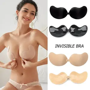 Breast Chest Push Up Sticky Bra NuBra Swimsuit Invisible Bra Adhesive Thicker Bra Pads Breast Lift Up Enhancer Silicone Inserts