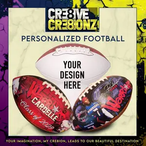 Custom Personalized Football - 2 Panels or Whole Ball for any Senior or Athlete