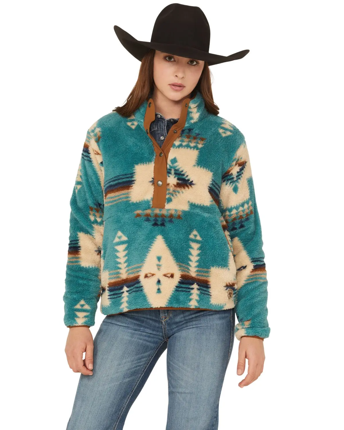 Ariat Women's Women'S Southwestern Print Berber Pullover - 10062613