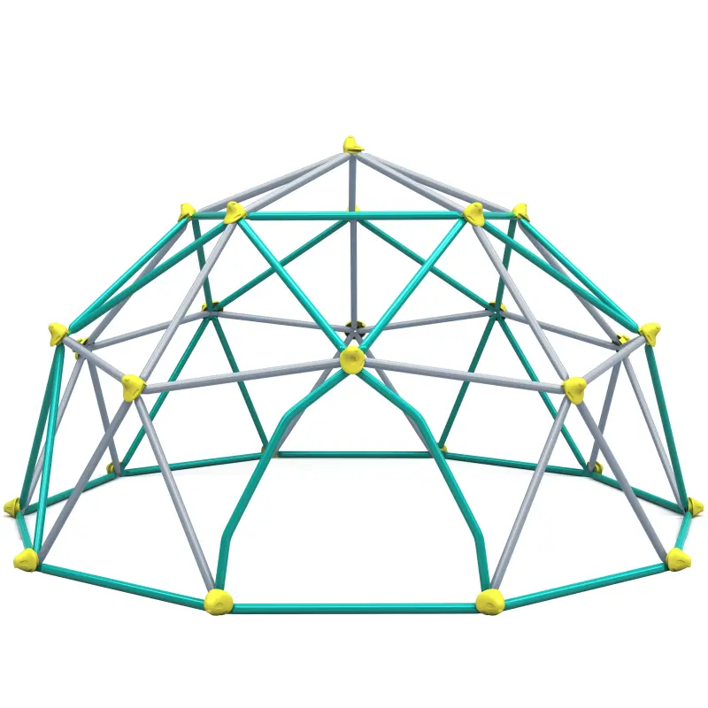 [13ft Heavy-Duty Climbing Dome]Kids Geometric Playground Climber – 1000LB Capacity Rust/UV Resistant Steel| Outdoor Jungle Gym for Backyard, Parks & Schools (156"x156" Easy Assembly)