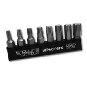 212 MAIN VIMIMPACT-8TX Impact Torx Screwdriver Bit Set - 8-Piece, T25-T55 Sizes, Plastic Holder, Tool Accessories for Cycling & Outdoor Recreation Equipment