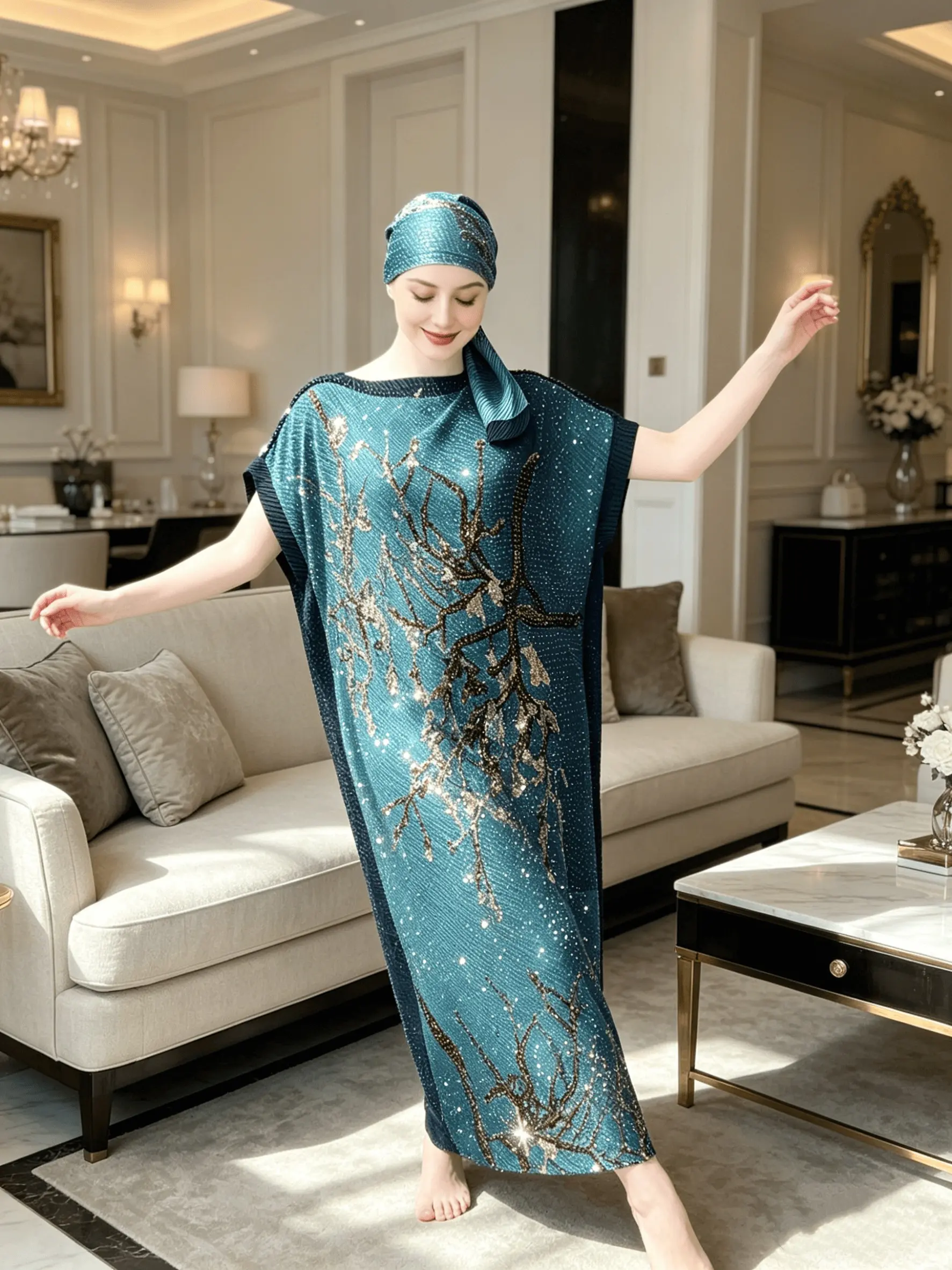 2026 New Arrival Women's Dress 2 Piece Set  Multiple Colors Fashion  Pleated Diamond-Embellished Kaftan Maxi