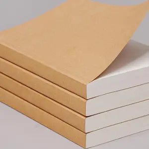 Blank Kraft Paper Notebook, 1 Count Thickened Sketching Notebook with Random Sticker, Journal Notebook for Drawing, Sketching, Journaling, Travel Diary Notebook