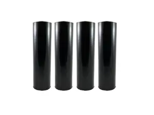 DEMAYA BLACK STRETCH WRAP FILM – SELF-ADHESIVE – 18 INCH X 1500 FT – 80 GAUGE – 4 ROLLS CASE