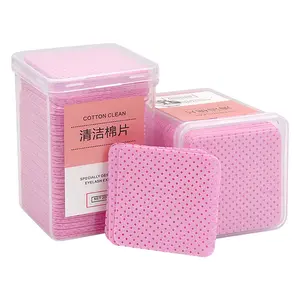 2 boxes 400pcs / Glue bottle mouth cleaning cotton pads, tweezer cleaning cotton pads,pink boxed glue wipes, non-woven fabric material, 200 pieces/box