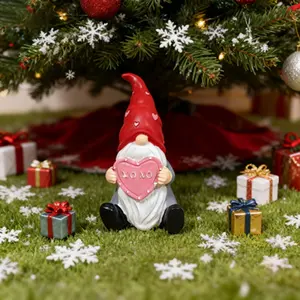 Resin Gnome Ornament, Faceless Design, Perfect for Home Decor, Valentine's Day Gift, Christmas Decoration, Couples & Friends Present