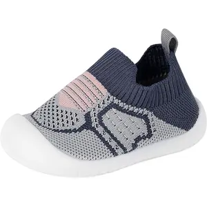 Unisex Soft Soled Shoes for 12-18 Months Babies, Breathable Non-Slip Walking Shoes, Toddler Walker Slippers with Toe Guard, Infant Footwear