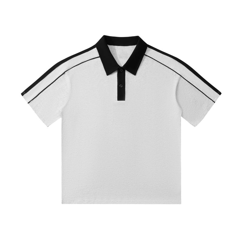 Contrast Collar Short-Sleeve Polo Shirt Contrast Collar Short-Sleeve Polo Shirt