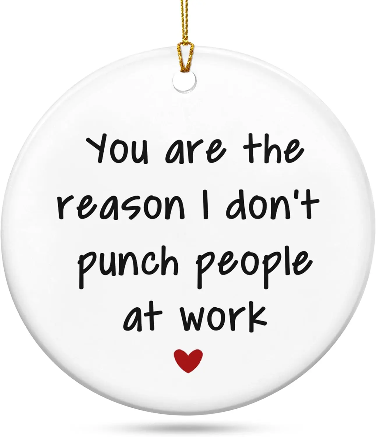 Coworker Gifts for Friends Women - Ceramic Christmas Ornaments 2025 for Tree Decorations - Funny Office Gifts for Coworkers, Friend Gift for Coworker, Christmas Decorations Friends Ornament