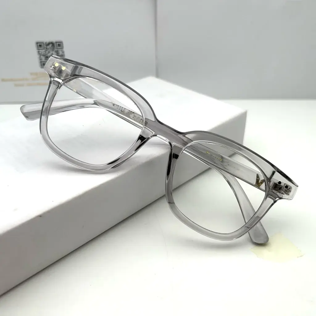 Chrome Hearts South Side Optical Eyeglasses Crystal Gray Transparent Acetate Square Frame Unisex