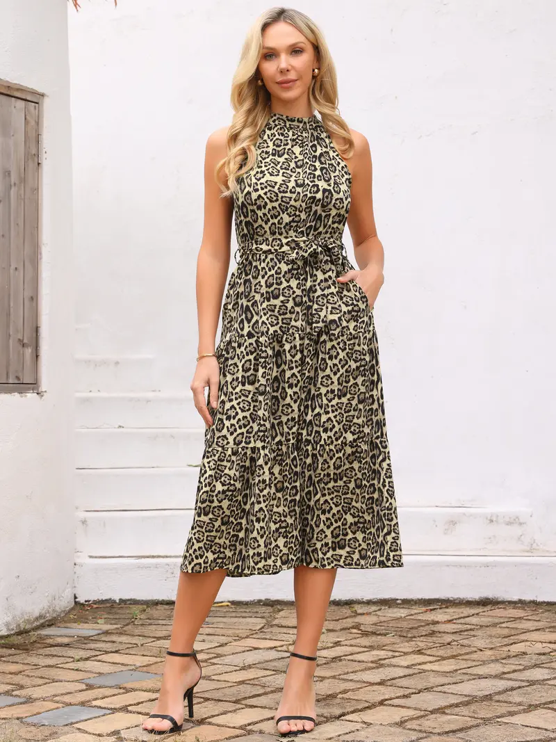halter neck dress sequin SEQUIN TWEED HALTER NECK FIT AND FLARE MINI DRESS main image 1