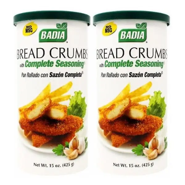 BADIA Garlic Complete Flavor Seasoning Bread Crumbs, 15 oz, 2-Piece Sets - US-Packaged Staples for Meals
