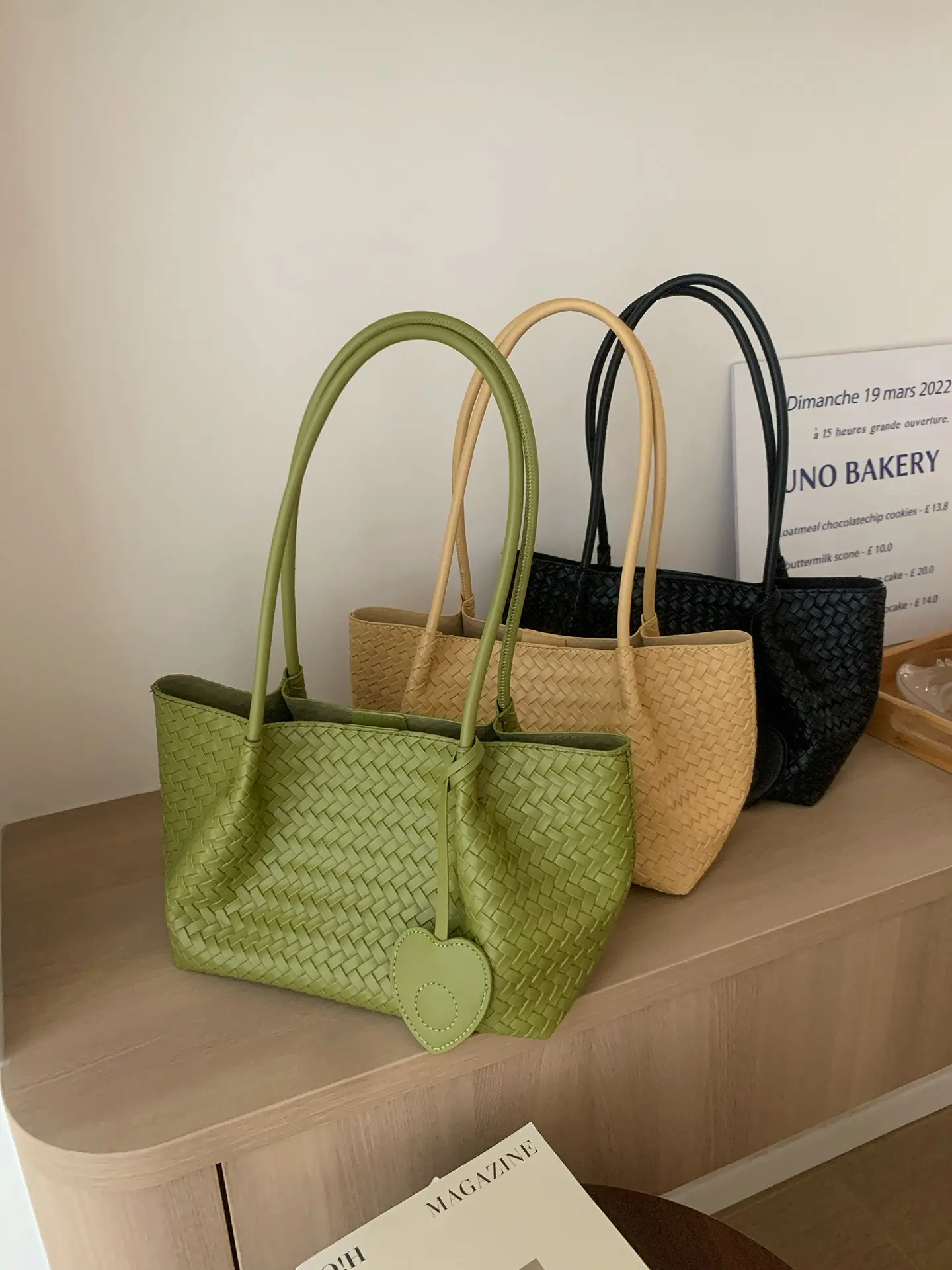 Korean Style Woven Bag, Soft Leather Handbag, Fashionable High-End Basket Bag, Single Shoulder Braided Crossbody Bag, Crossbody Clutch Bag, Everyday Crossbody Bag, Unique Design, Casual Commuter Bag