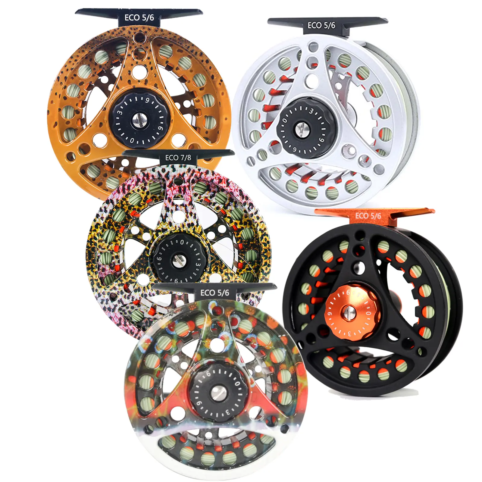 Maxcatch ECO Large Arbor Fly Fishing Reel (3/4wt 5/6wt 7/8wt) Pre-Loaded Fly Reel with Line Combo