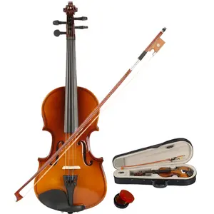 Natural Acoustic Violin Pack for Beginners, 1/8 Size with Soft Case, Bow & Rosin, Basswood Construction
