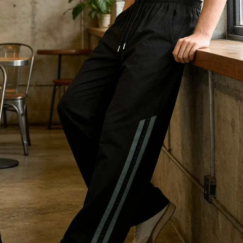 2026 New Summer Men’s Straight Loose Drawstring Sweatpants - Casual Athletic Bottoms for Gym, Run-to-Outdoor Wear, Athleisure Style