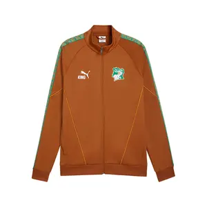 PUMA Mens Cote D'ivoire King Anthem Jacket Athletic Outerwear Casual - Brown